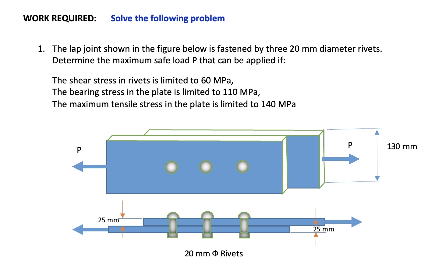 WORK REQUIRED: Solve the following problem The