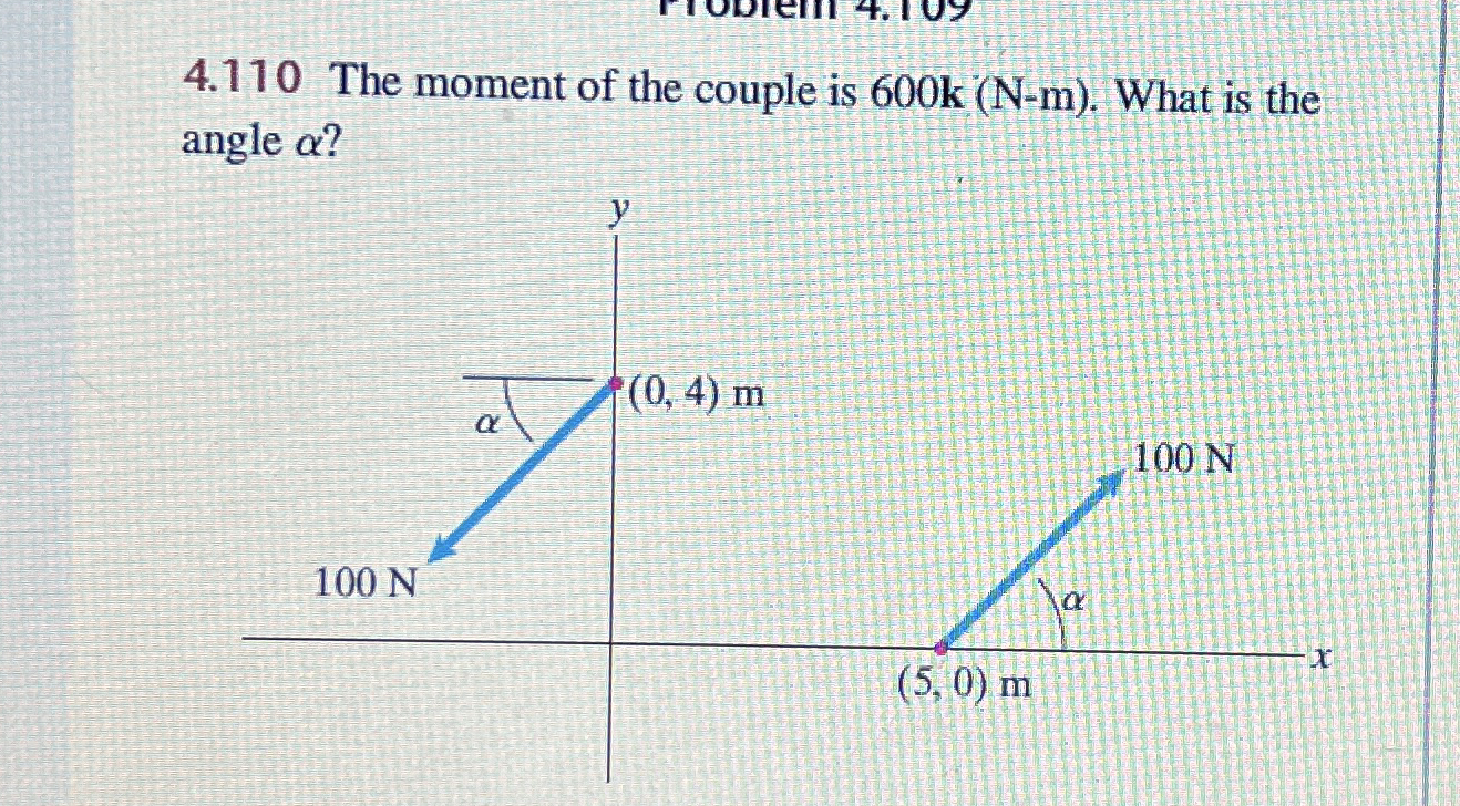 4 . 1 1 0 The moment of the couple is 6 0 0 k ( N
