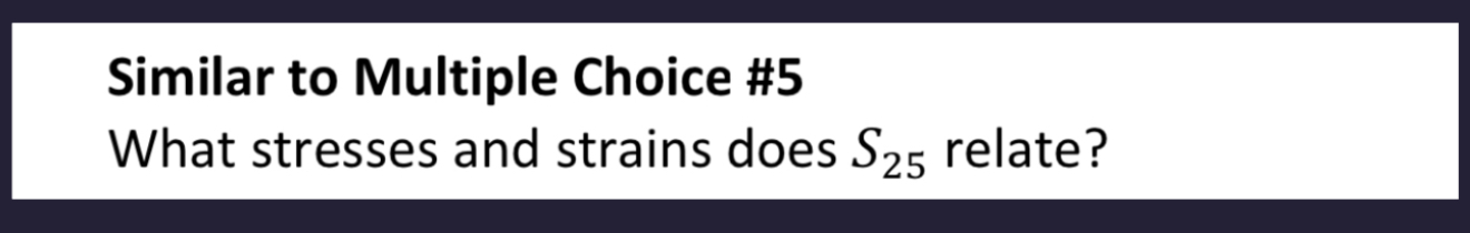 Similar to Multiple Choice # 5 What stresses and