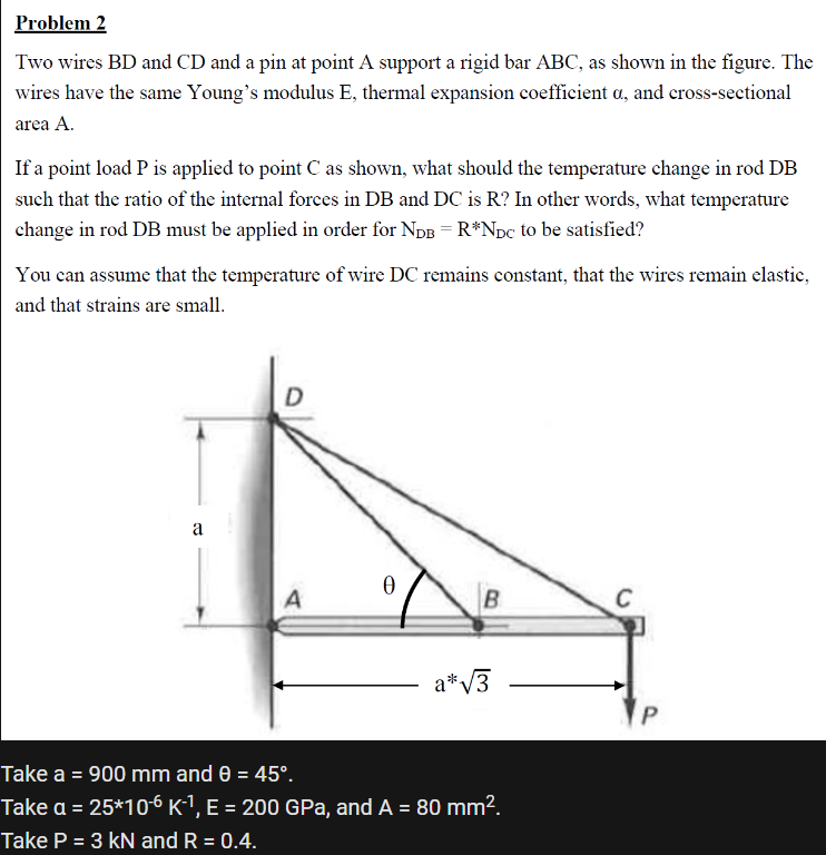 Take a = 9 0 0 mm and \ theta = 4 5 \ deg . Take