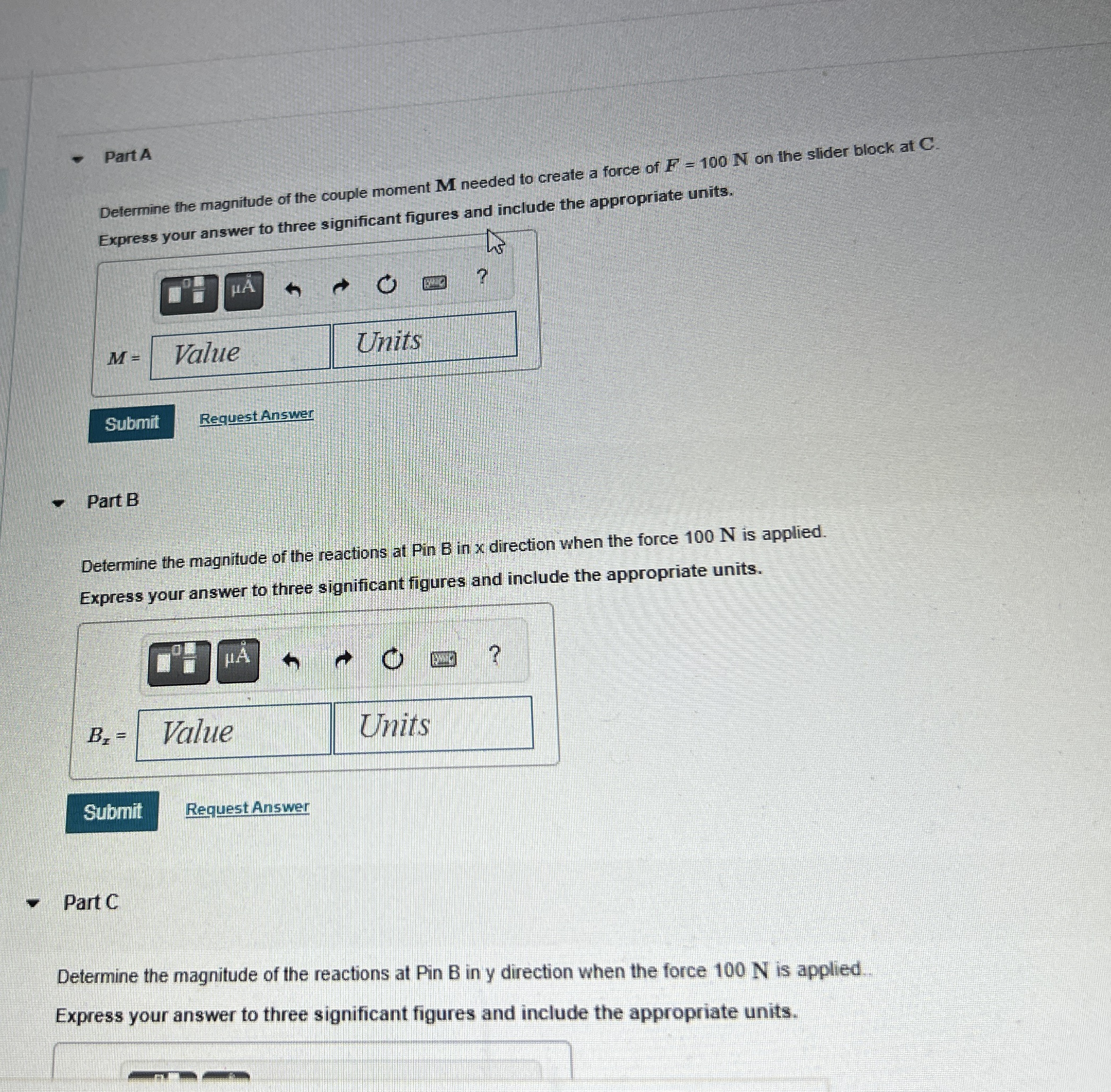 Part A Determine the magnitude of the couple