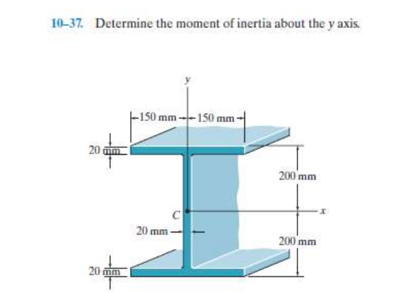 1 0 - 3 7 . Determine the moment of inertia about