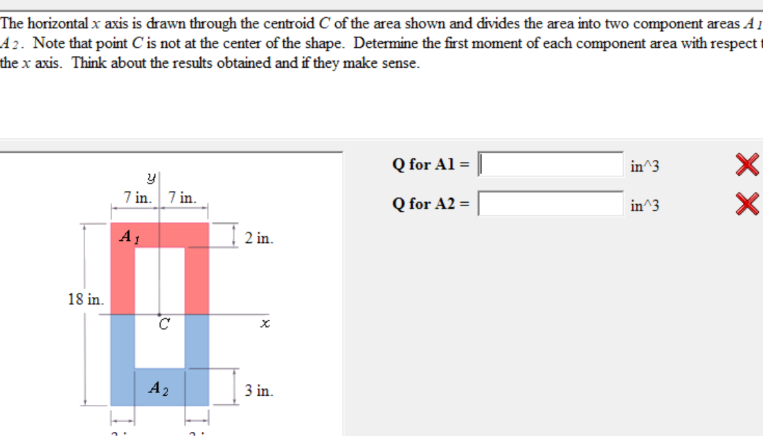 The horizontal \ ( x \ ) axis is drawn through