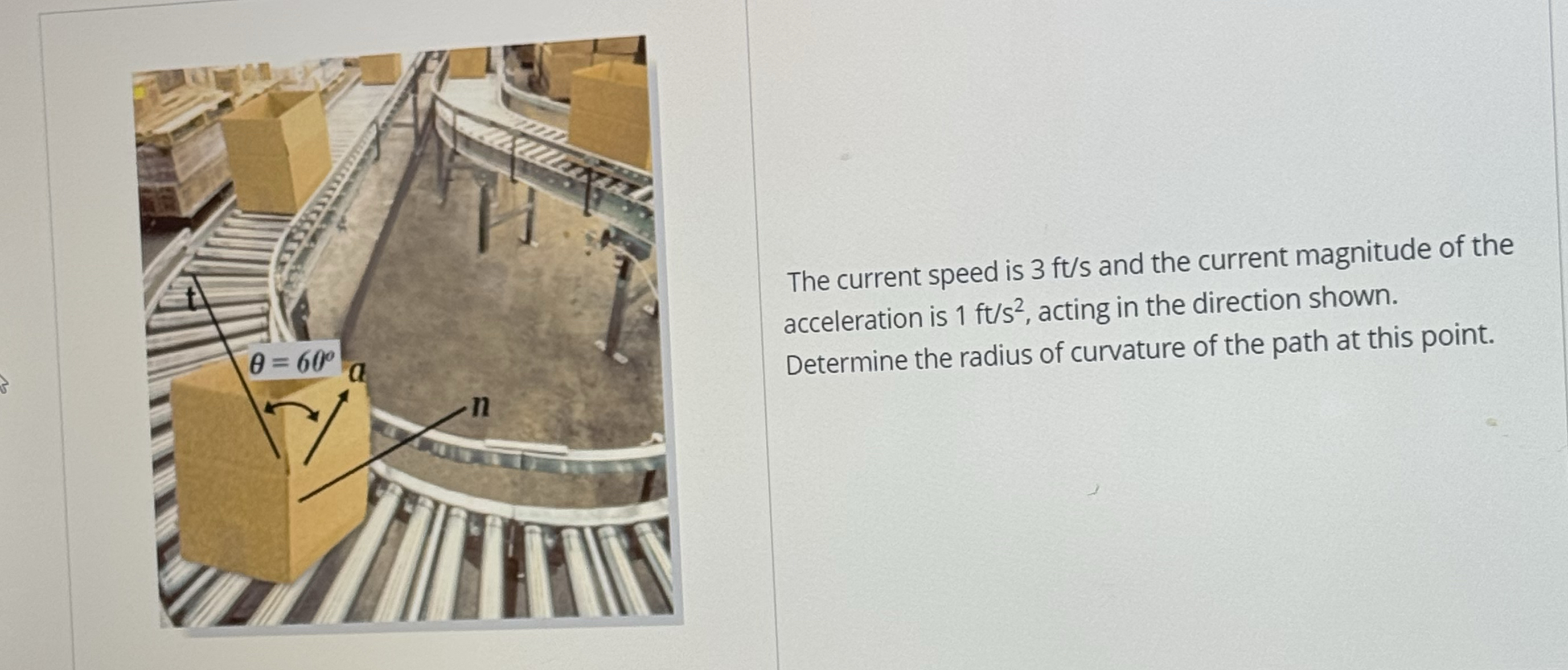 The current speed is 3 f t s and the current