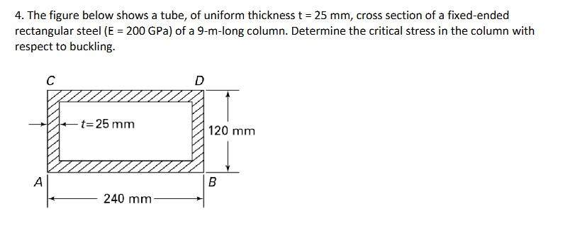 4 . The figure below shows a tube, of uniform