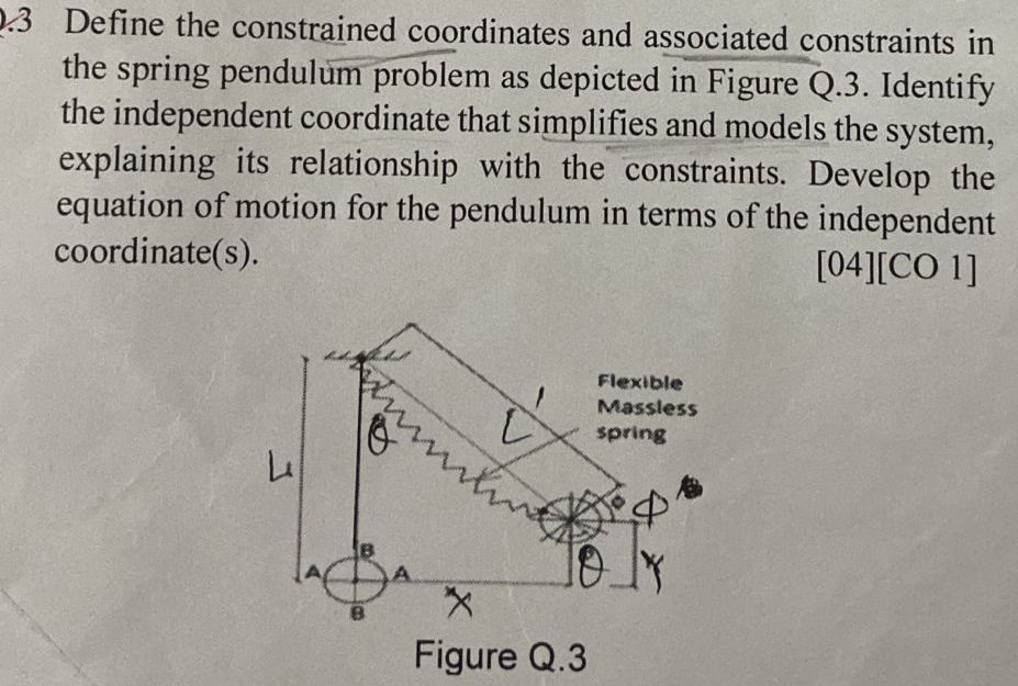 1 . 3 Define the constrained coordinates and