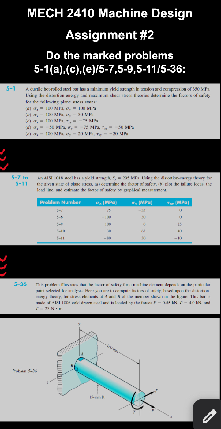 Do the marked problems 5 - 1 ( a ) , ( c ) , ( e