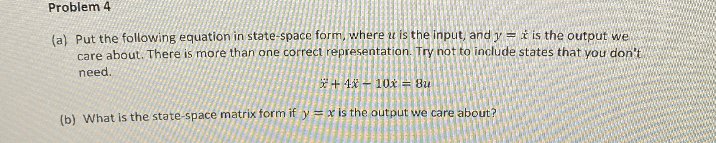 Problem 4 ( a ) Put the following equation in
