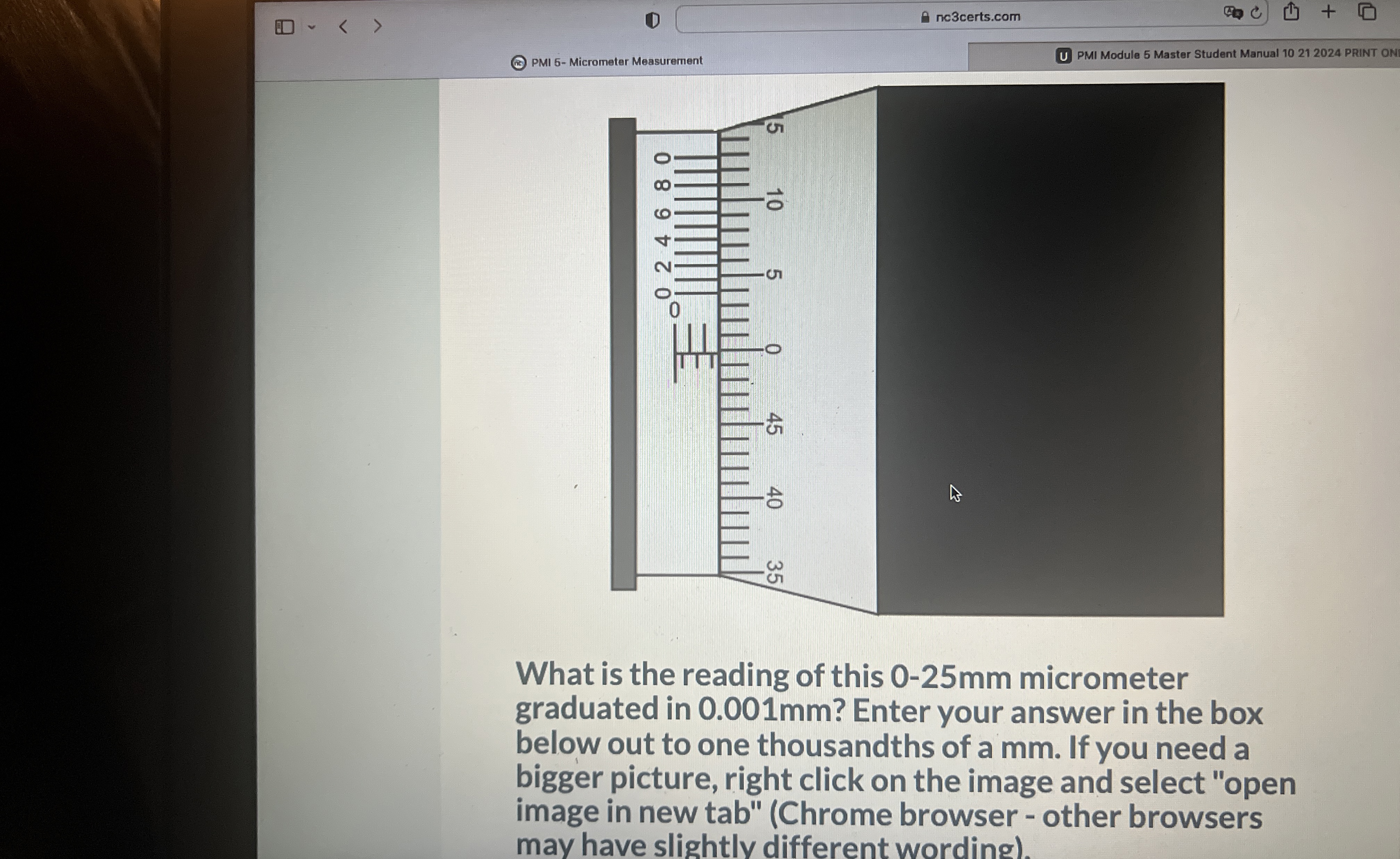 ( 7 . ) PMI 5 - Micrometer Measurement PMI Module