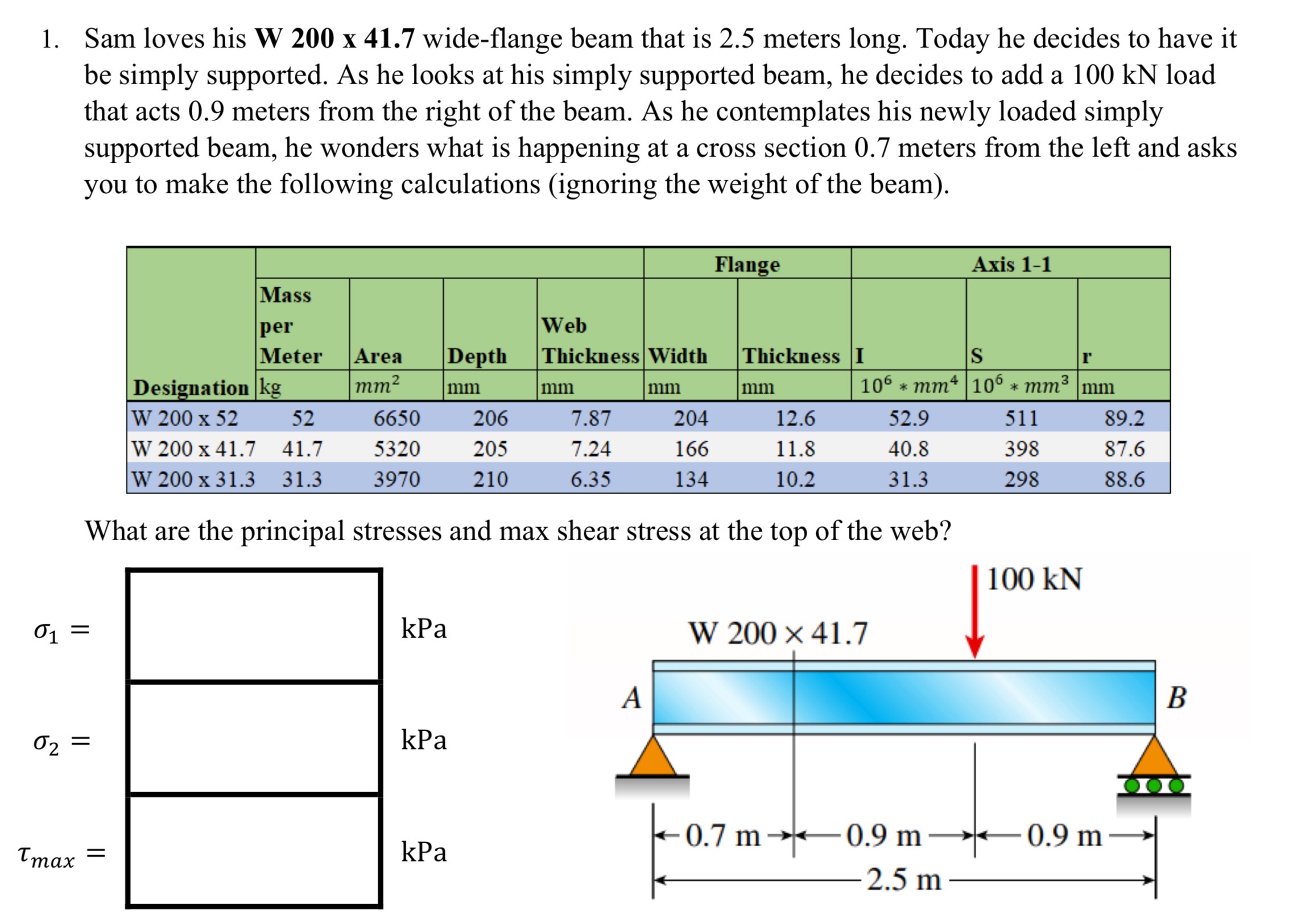 1 . Sam loves his \ ( \ mathbf { W } \ mathbf { 2