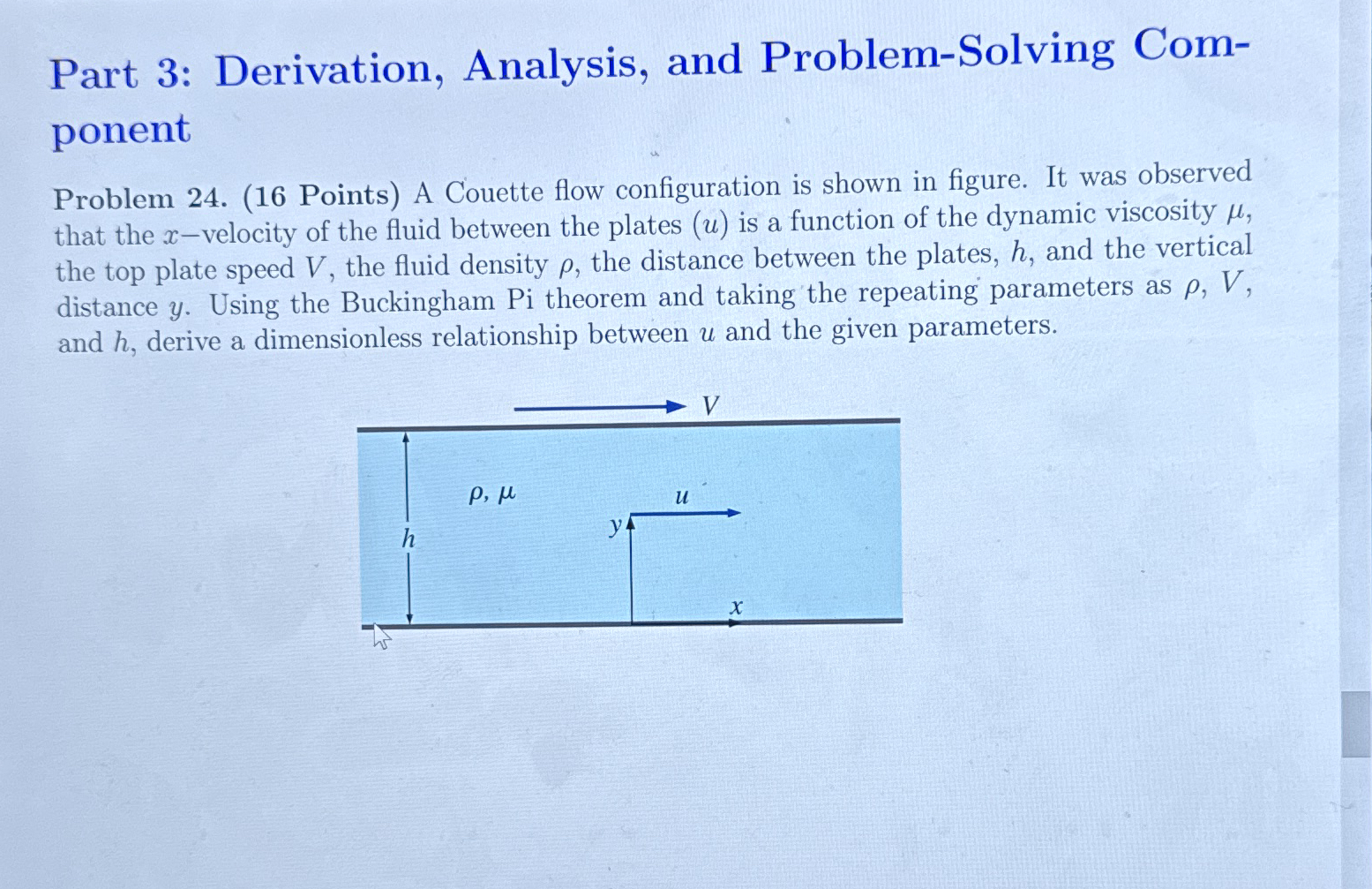 Part 3 : Derivation, Analysis, and Problem -