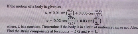 If the motion of a body is given as u = 0 . 0 1 s