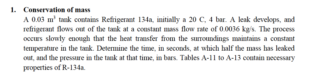 1 . Conservation of mass A \ ( 0 . 0 3 \ mathrm {