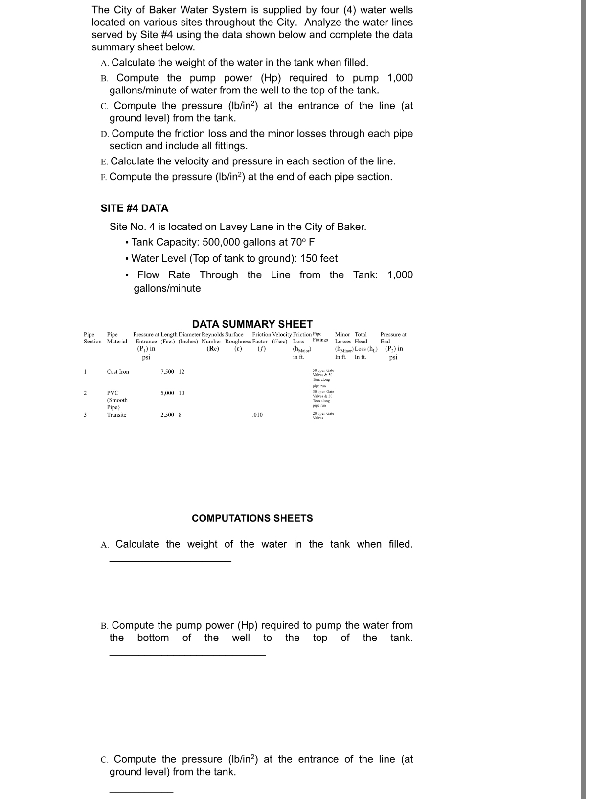 The City of Baker Water System is supplied by