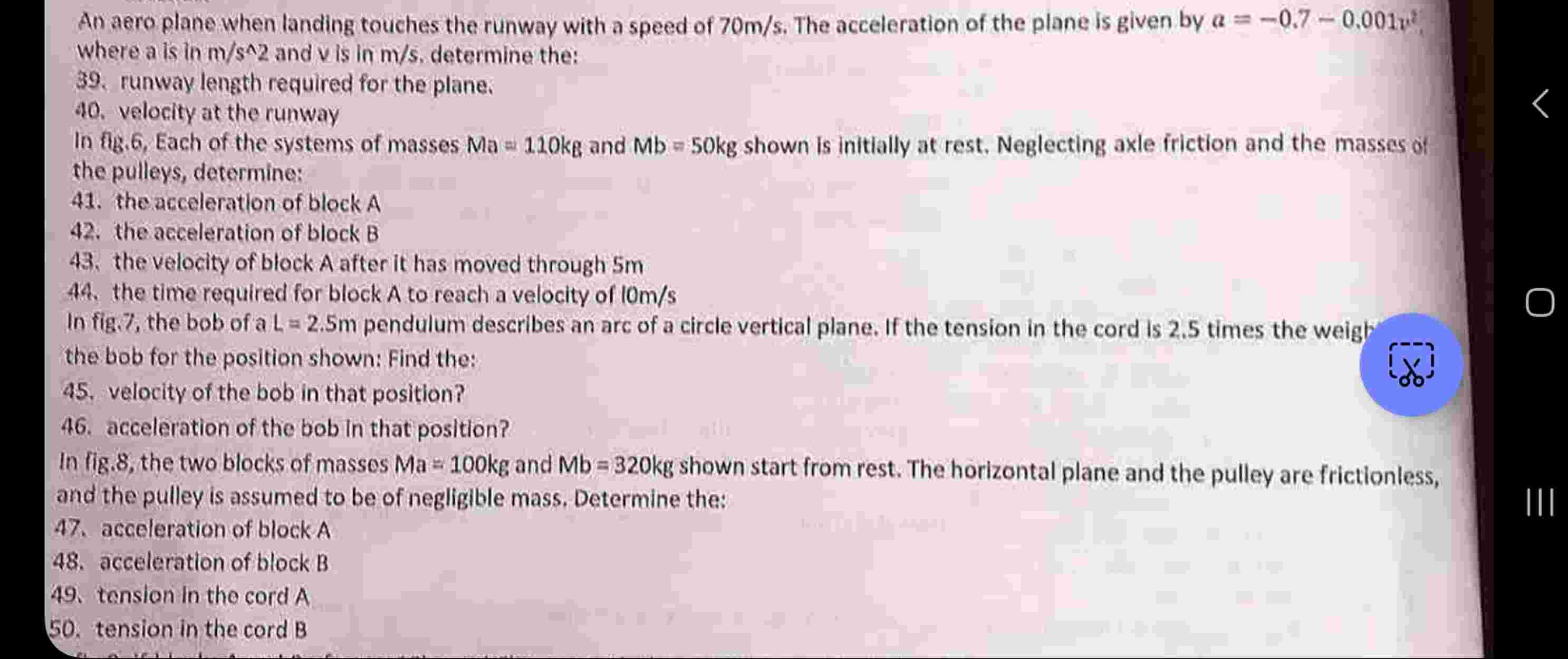 An aero plane when landing touches the runway