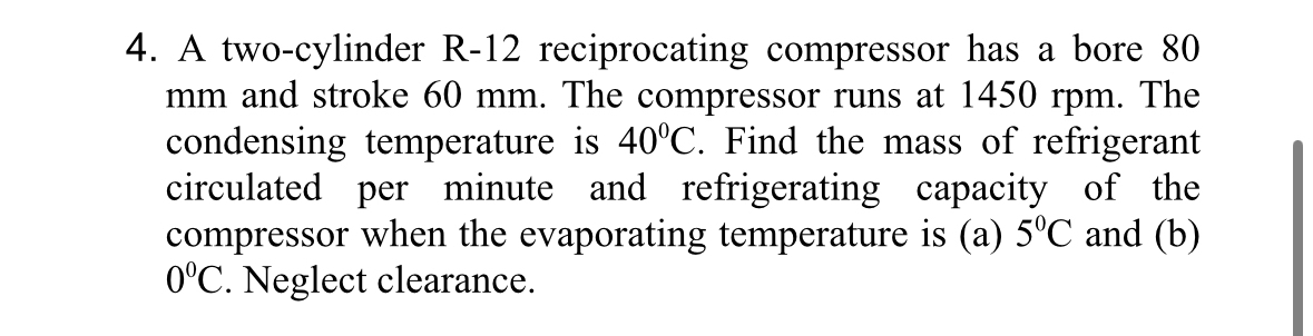 A two - cylinder R - 1 2 reciprocating compressor