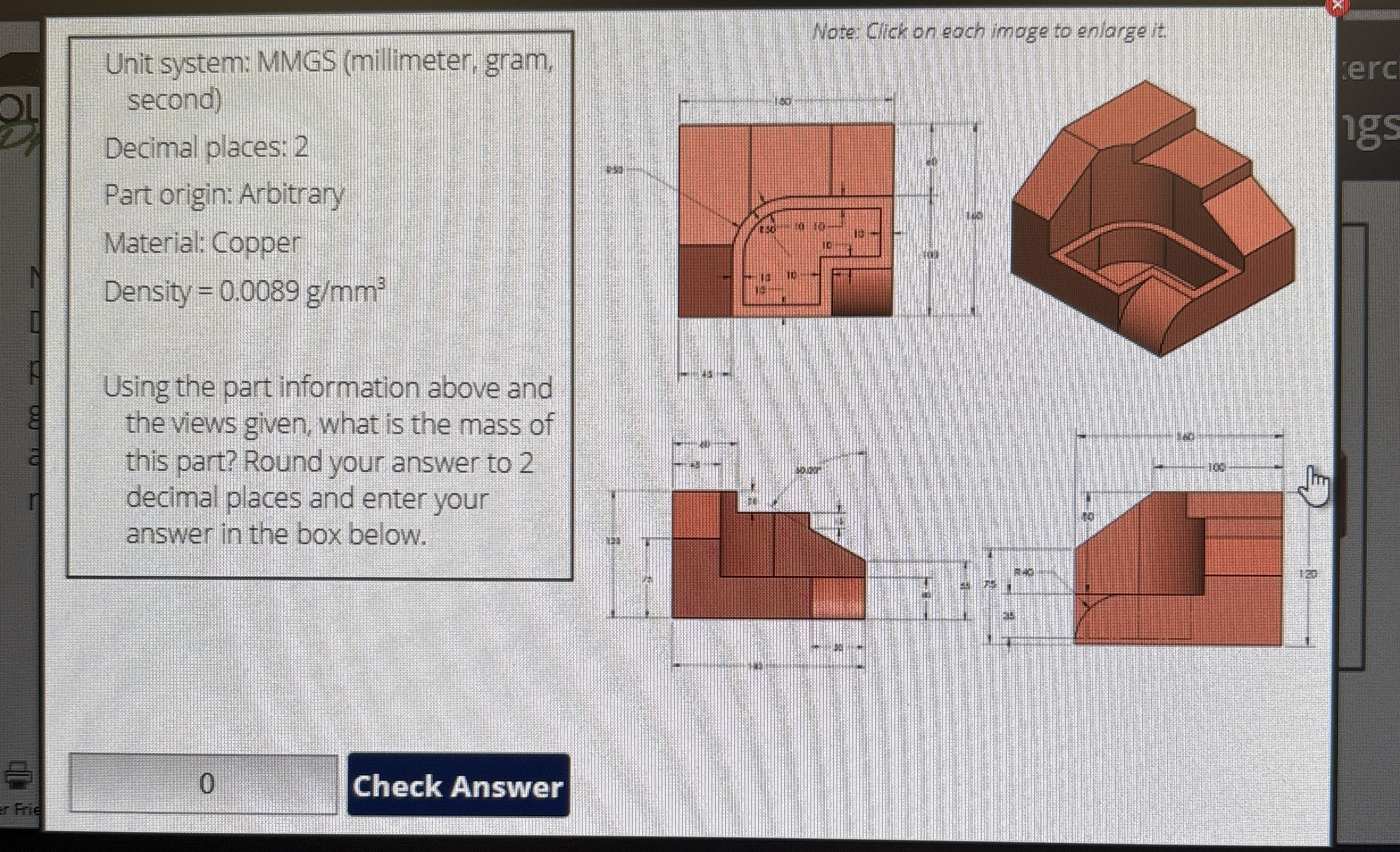 Unit system: MMGS ( millimeter , gram, second )