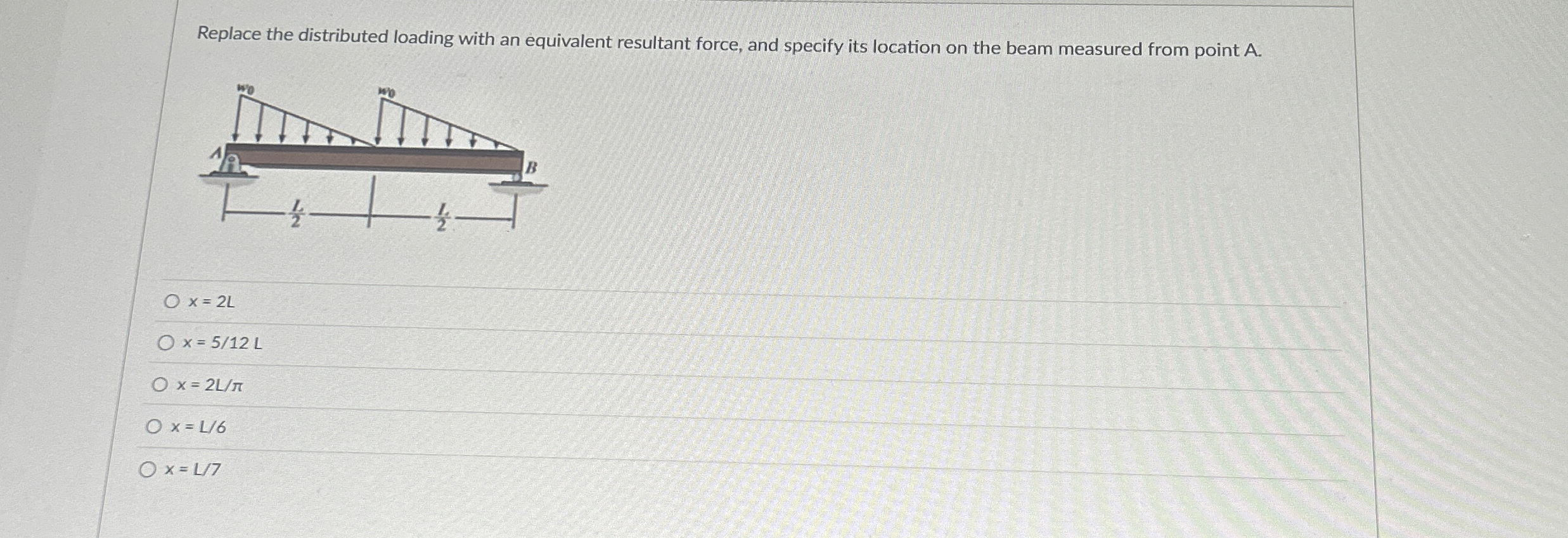 Replace the distributed loading with an