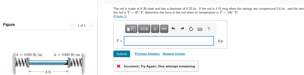 The rod is made of A - 3 6 steel and has a