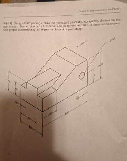 [ Chapter &: Dimensioning in AutoCADO ] P 8 - 1 4