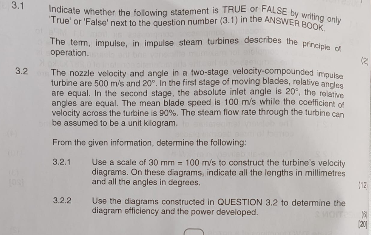 3 . 1 Indicate whether the following statement is