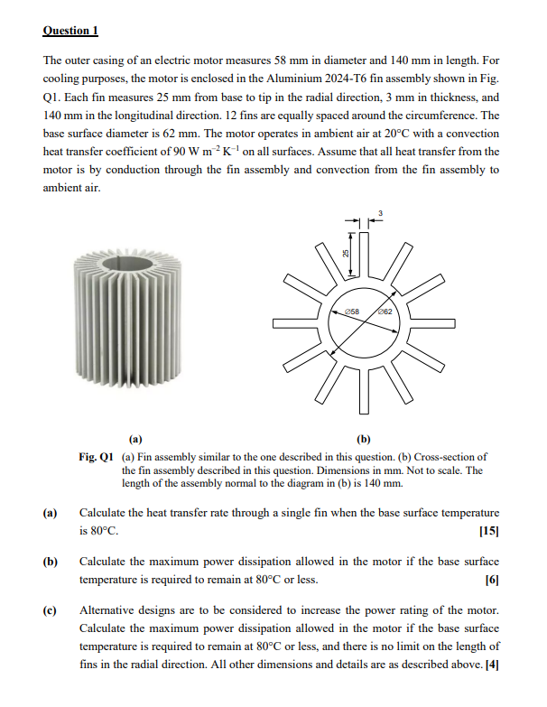 The outer casing of an electric motor measures 5