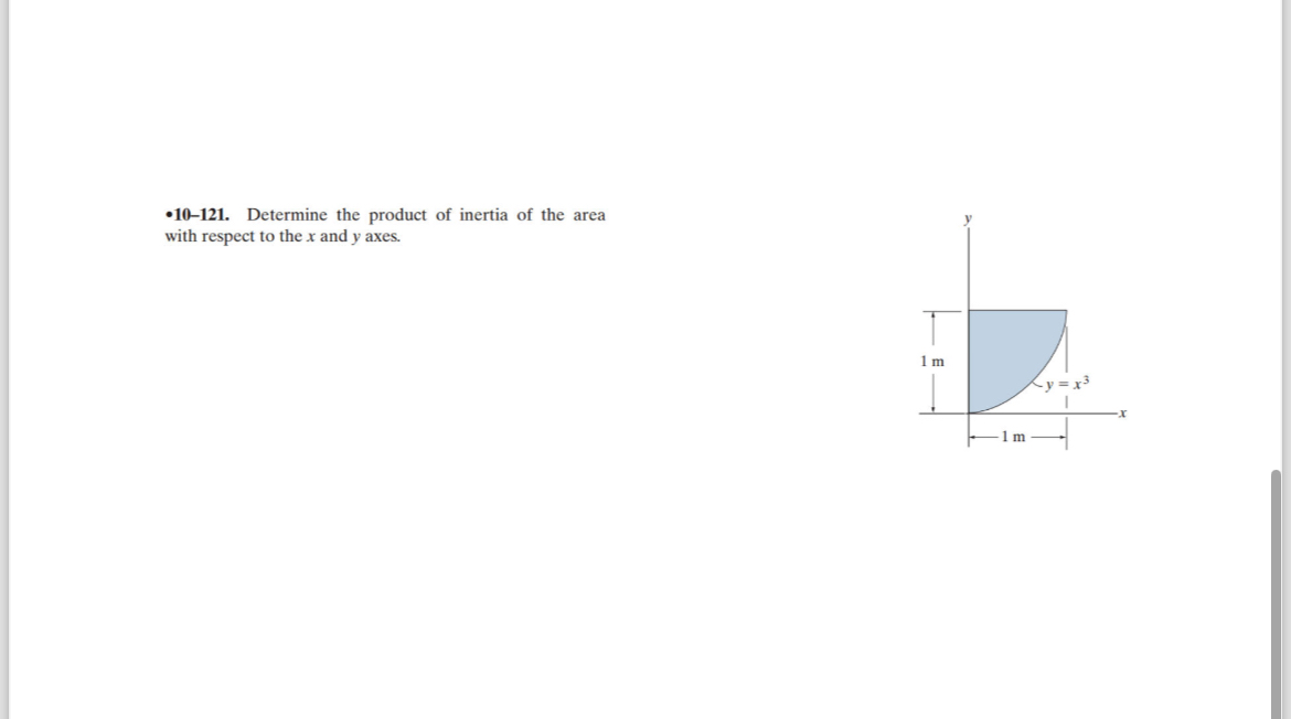 - 1 0 - 1 2 1 . Determine the product of inertia
