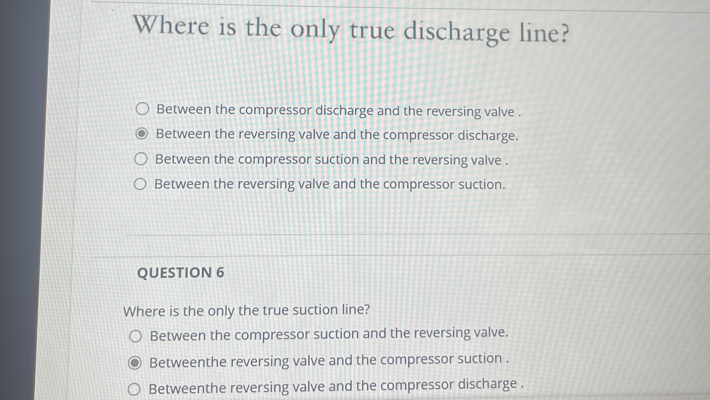 Where is the only true discharge line? Between