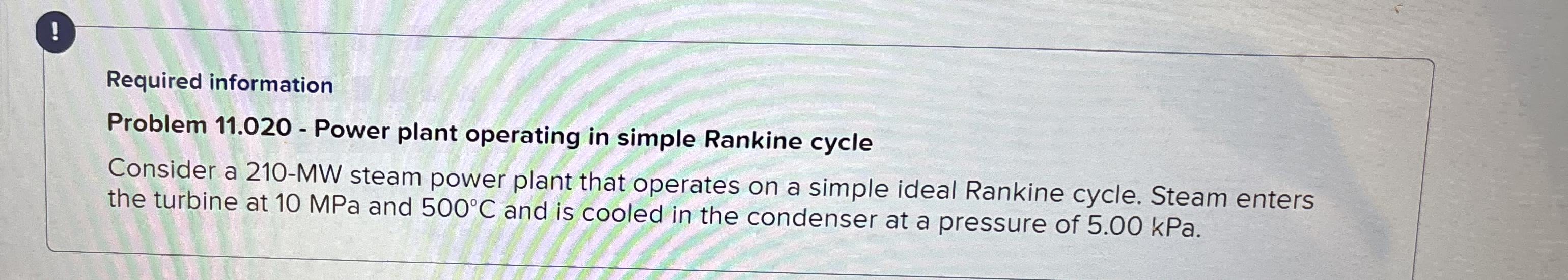 ! Required information Problem 1 1 . 0 2 0 -