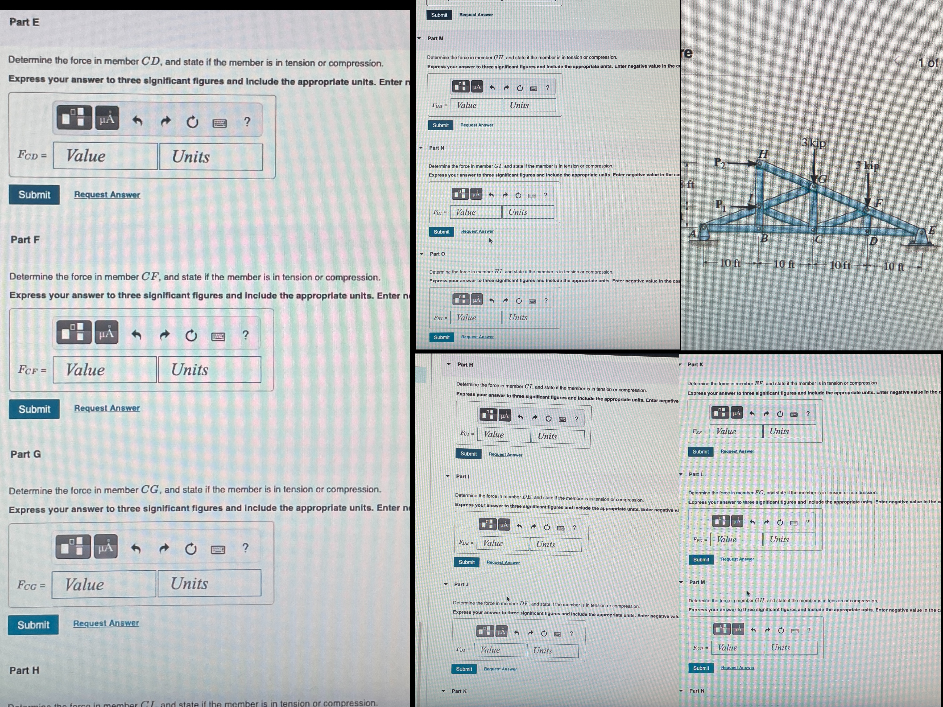 ln ( Figure 1 ) , P _ ( 1 ) = 1 . 6 kip and P _ (