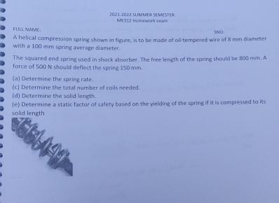 2 0 2 1 - 2 0 2 7 SUMMER SEMESTER ME 3 1 2