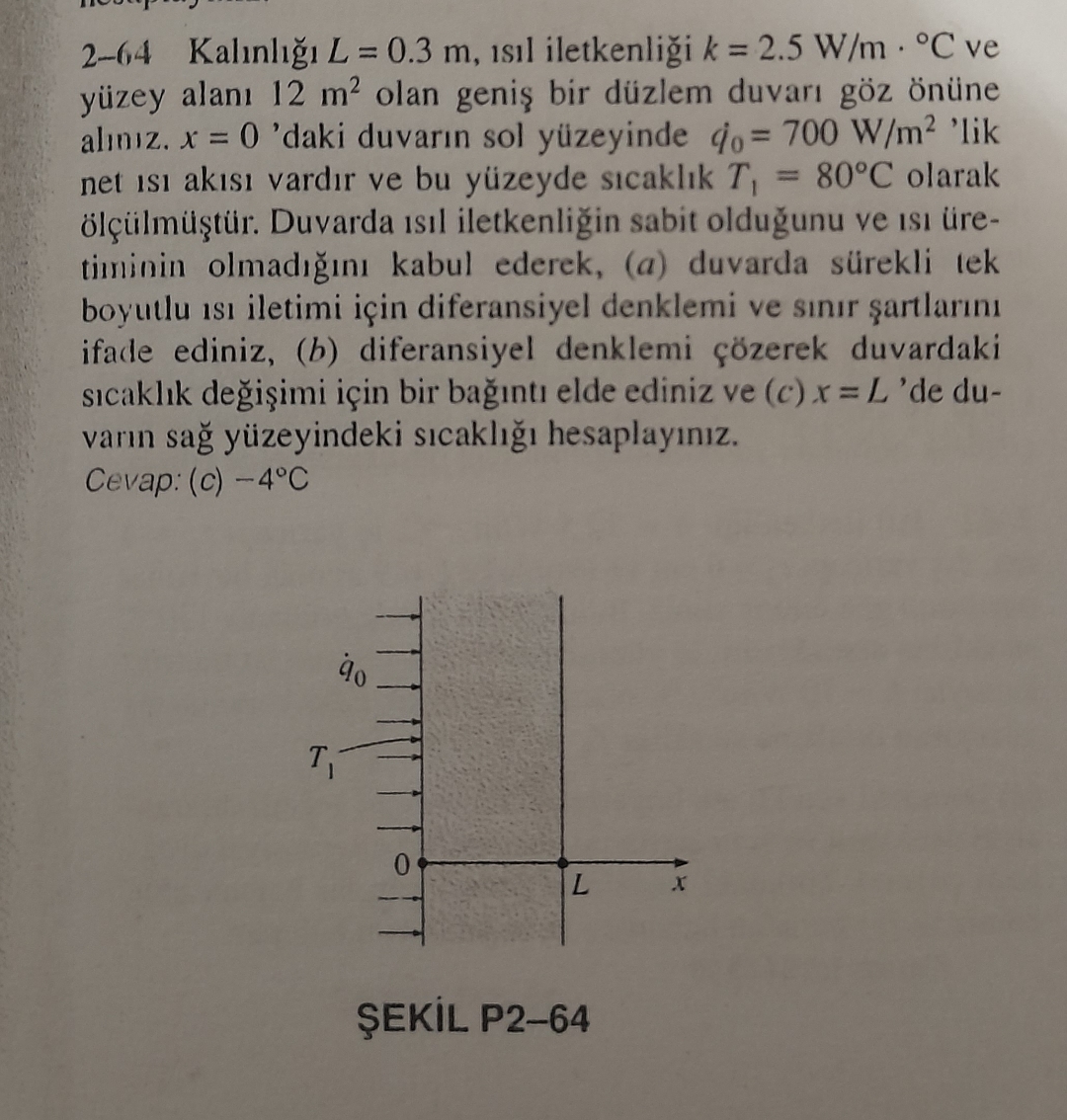2 - 6 4 Kal nl L = 0 . 3 m , ss iletkenli i k = 2