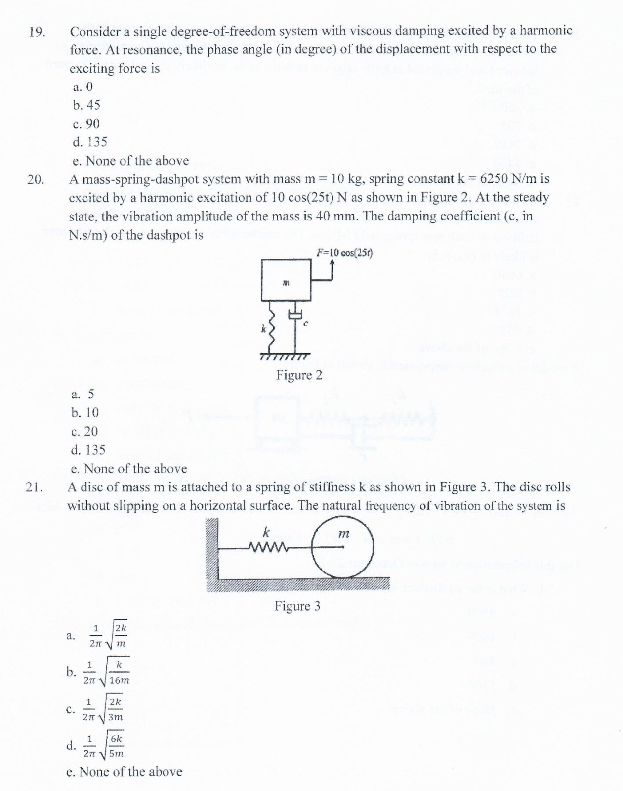 Consider a single degree - of - freedom system