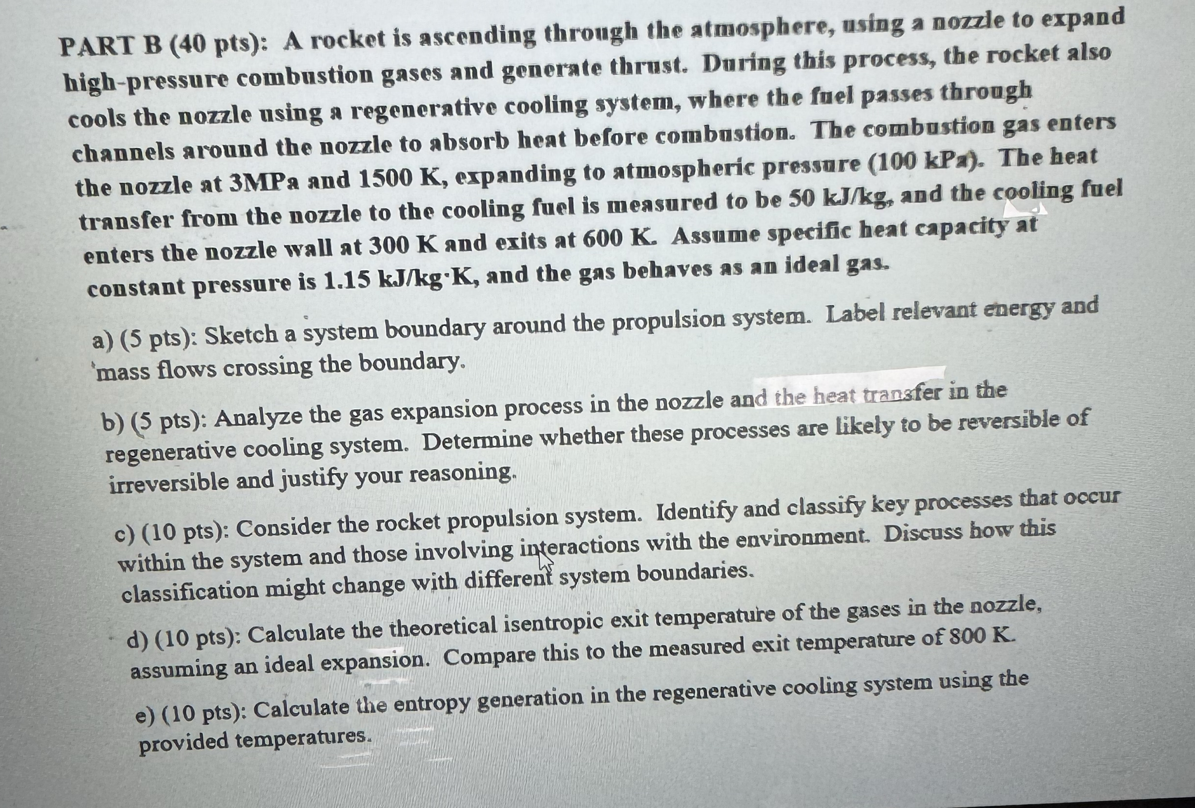 PART B ( 4 0 pts ) : A rocket is ascending