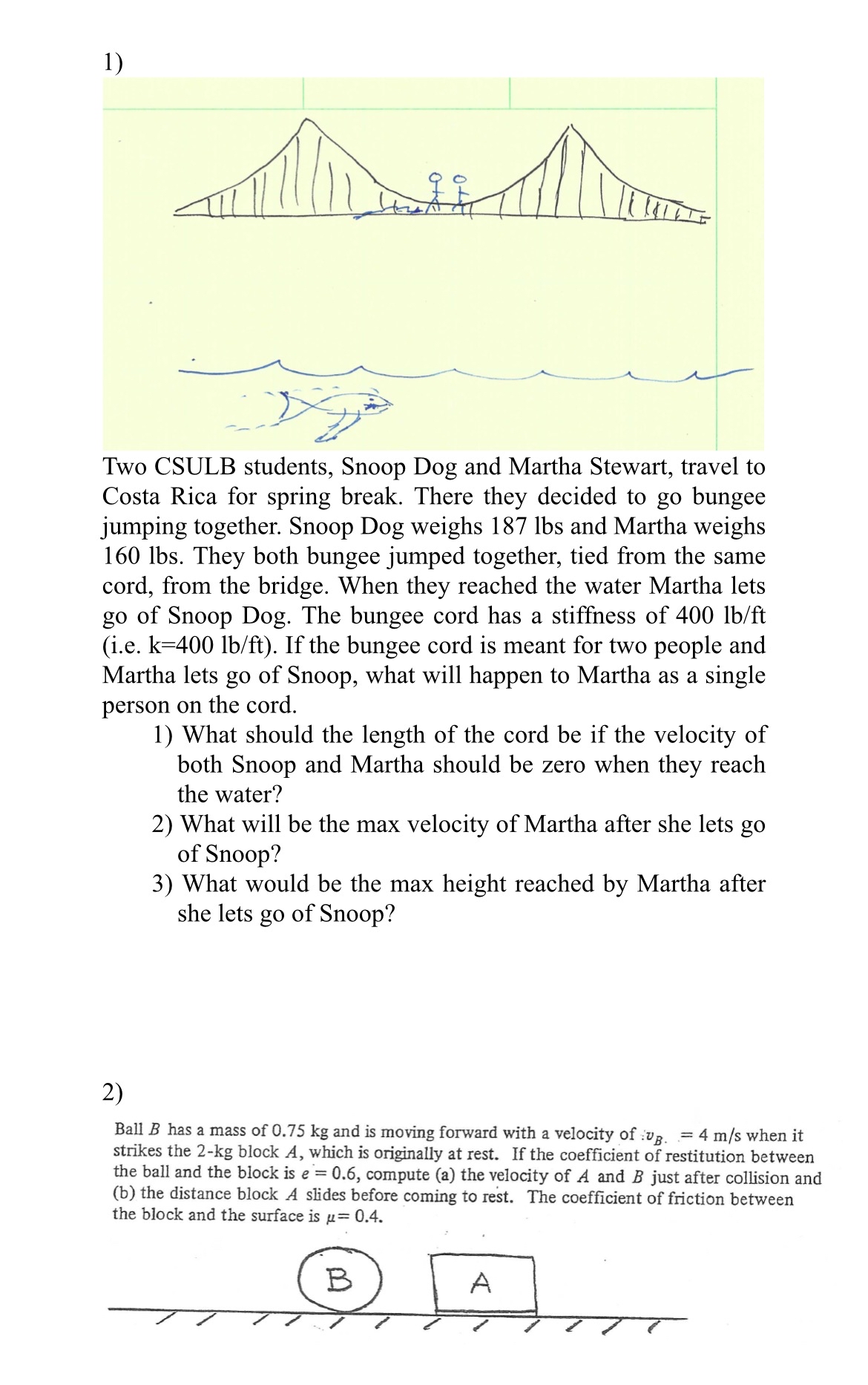 Two CSULB students, Snoop Dog and Martha Stewart,