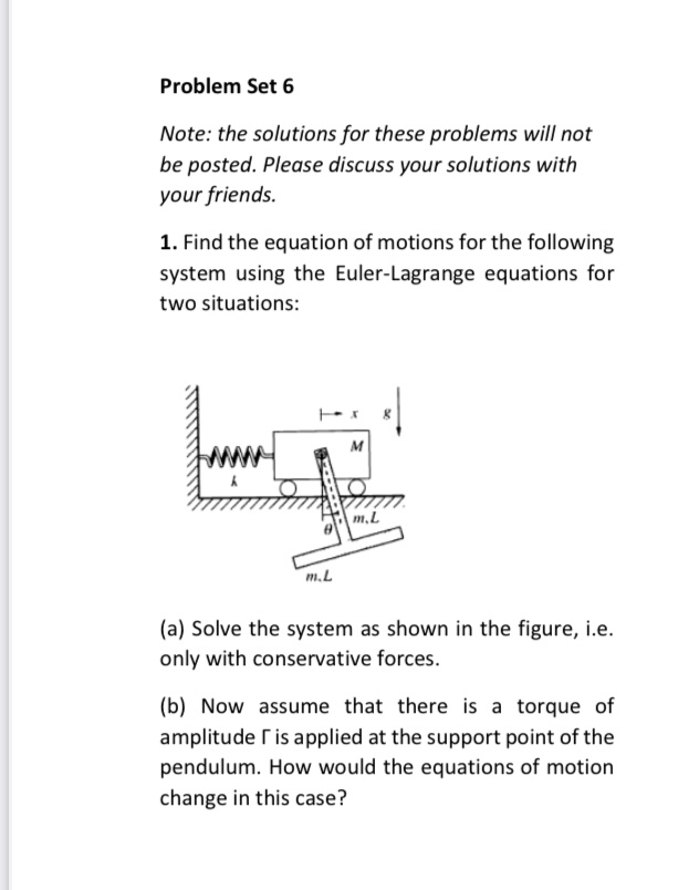 Problem Set 6 Note: the solutions for these