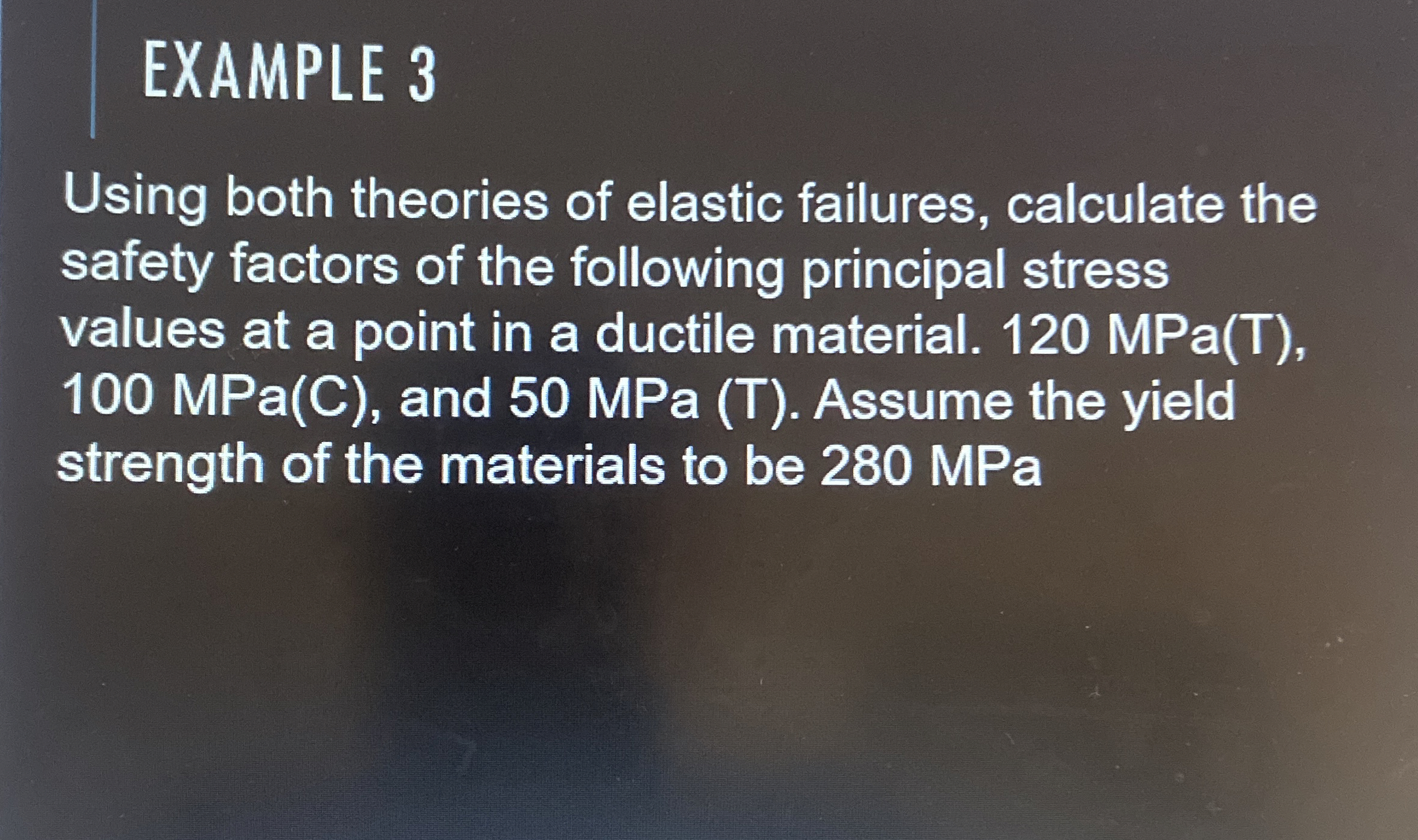 EXAMPLE 3 Using both theories of elastic