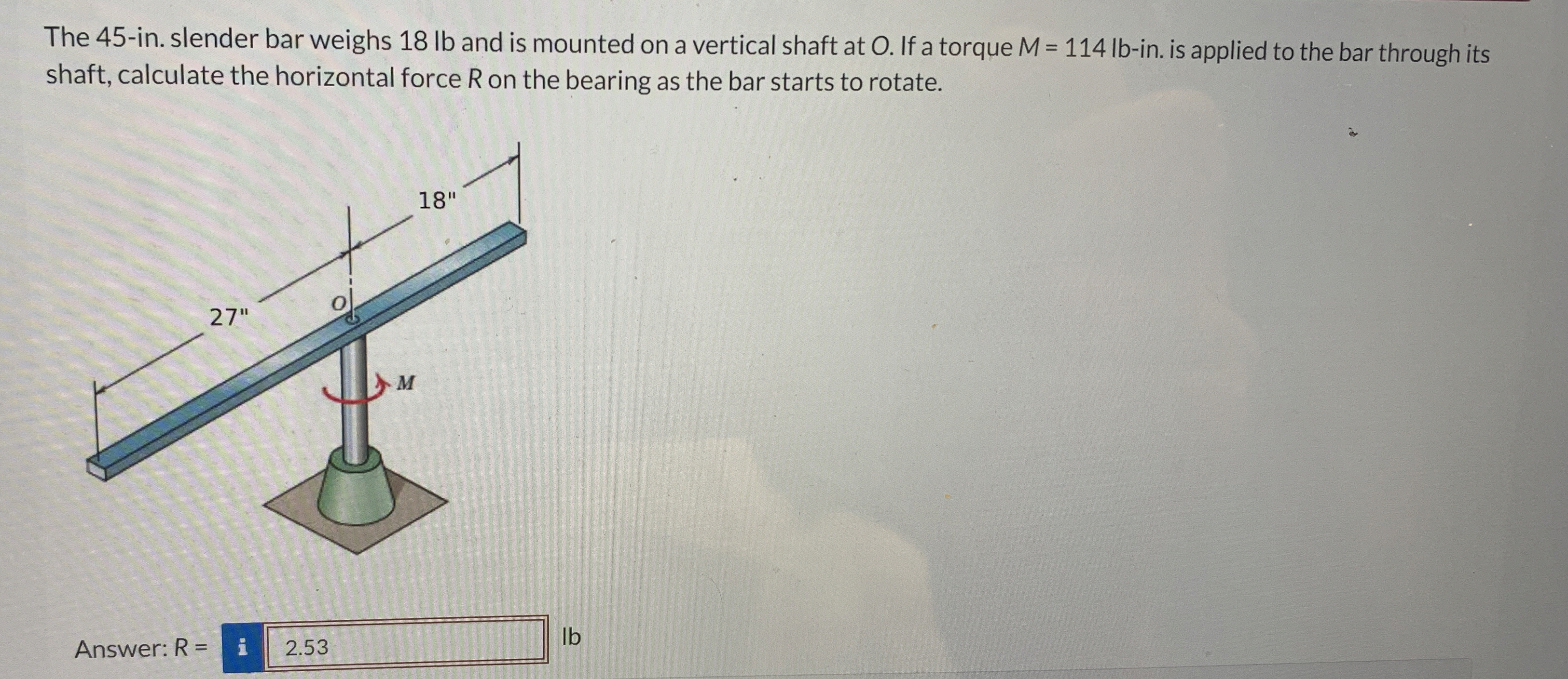 The 4 5 - in . slender bar weighs 1 8 lb and is