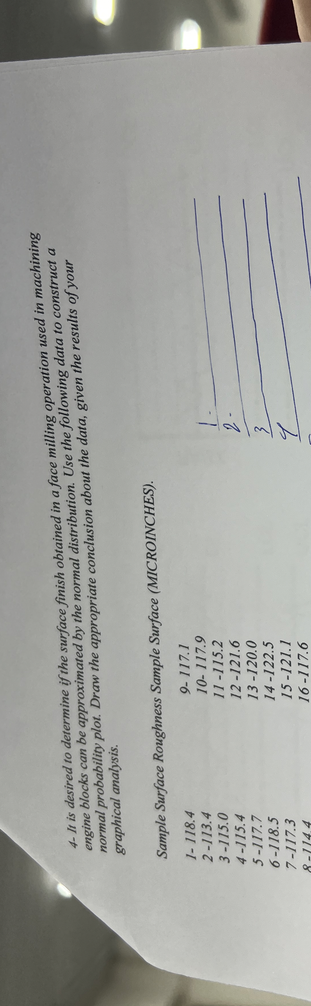 4 - It is desired to determine if the surface
