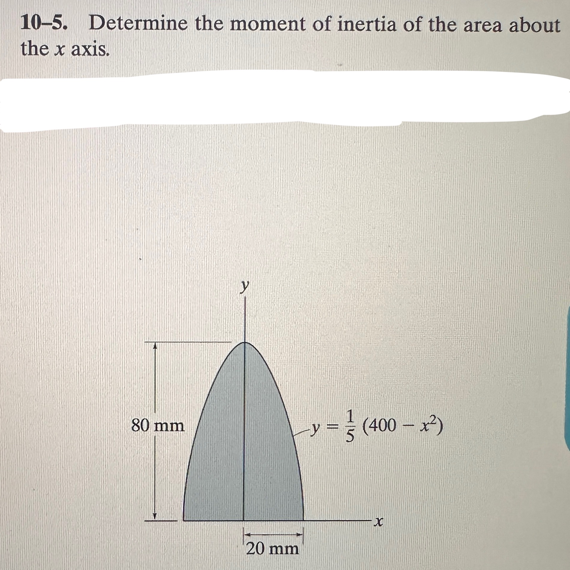 1 0 - 5 . Determine the moment of inertia of the