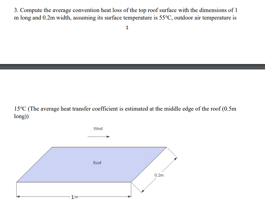 3 . Compute the average convention heat loss of