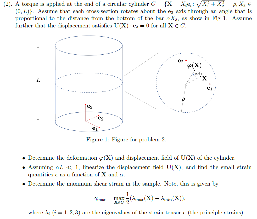( 2 ) . A torque is applied at the end of a