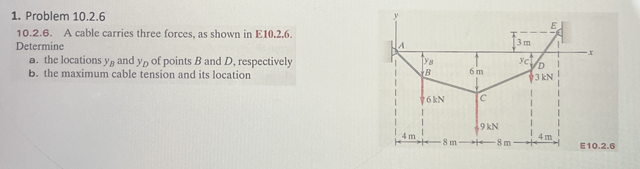 Problem 1 0 . 2 . 6 1 0 . 2 . 6 . A cable carries