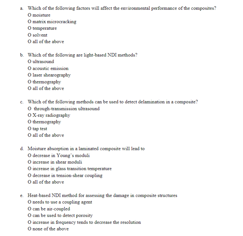 a . Which of the following factors will affect