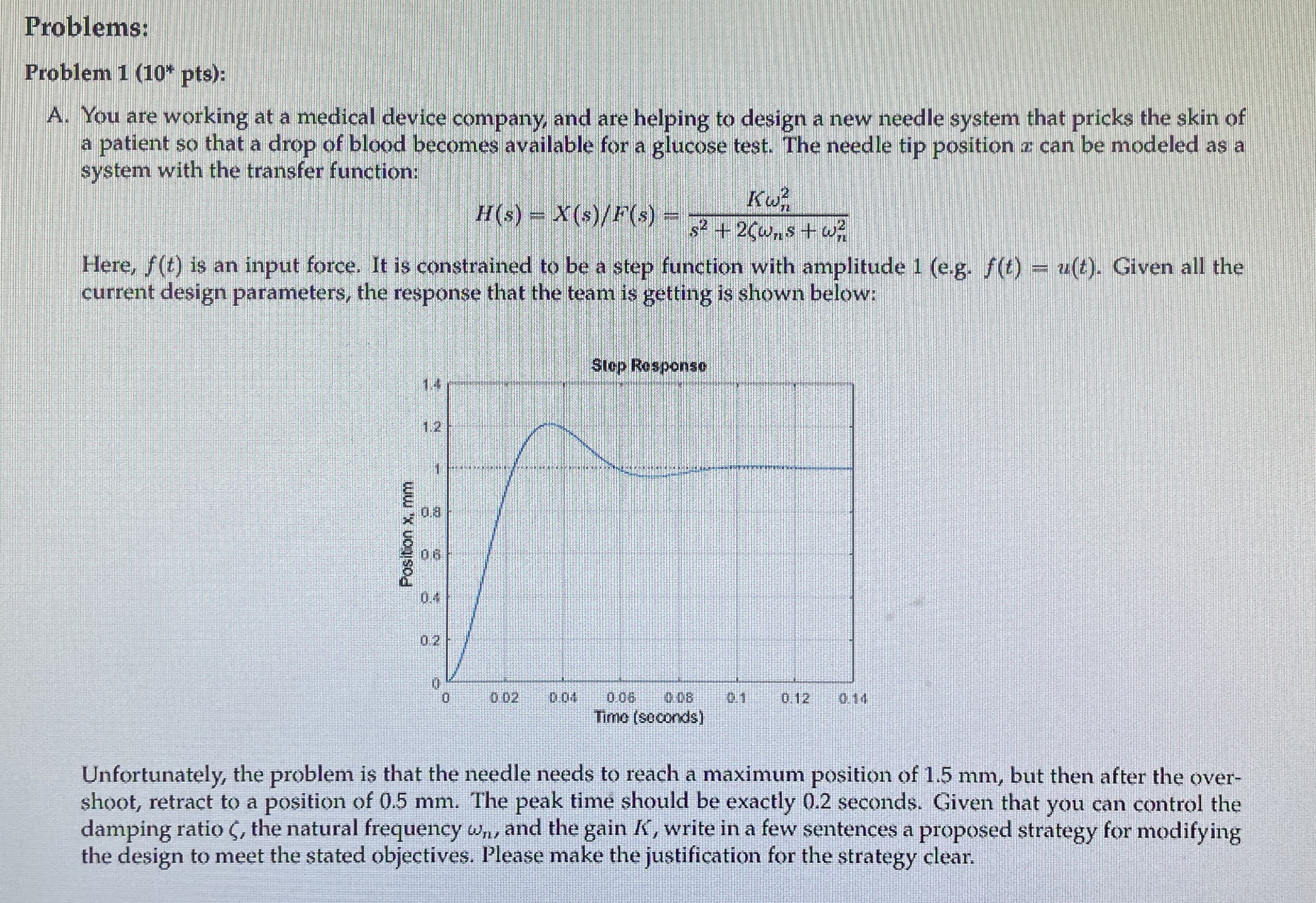 Problems: Problem 1 ( 1 0 * pts ) : A . You are
