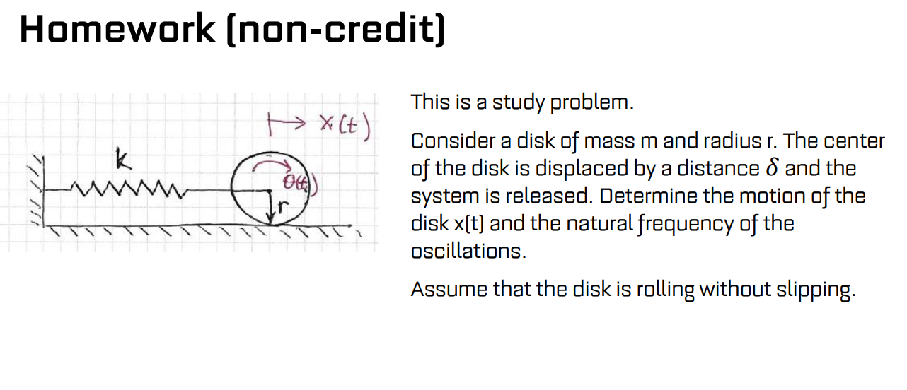Consider a disk of mass \ ( m \ ) and radius \ (