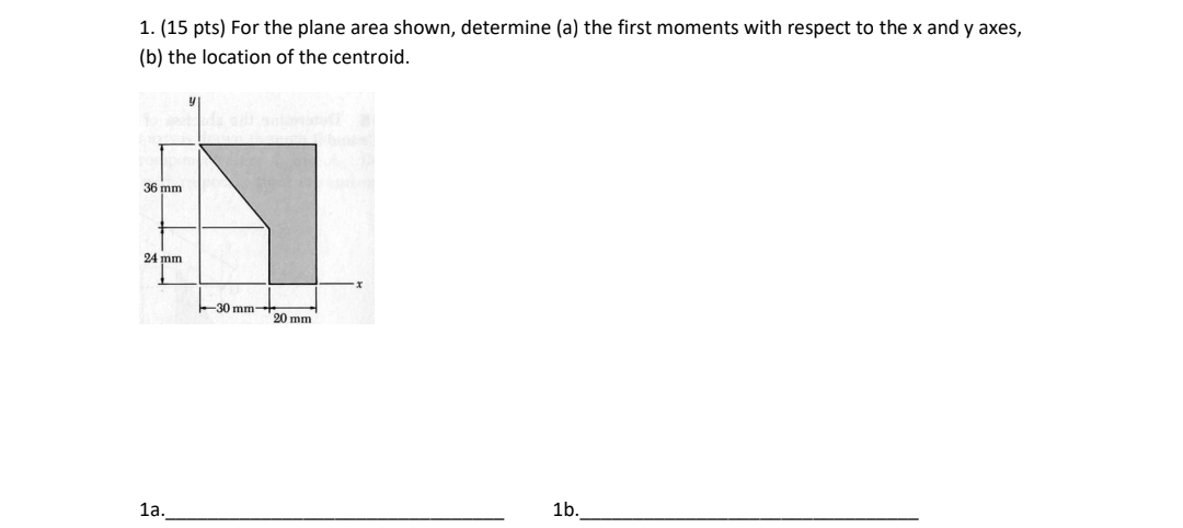For the plane area shown, determine ( a ) the
