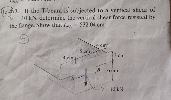 ( 1 4 7 ) 7 . If the T - beam is subjected to a
