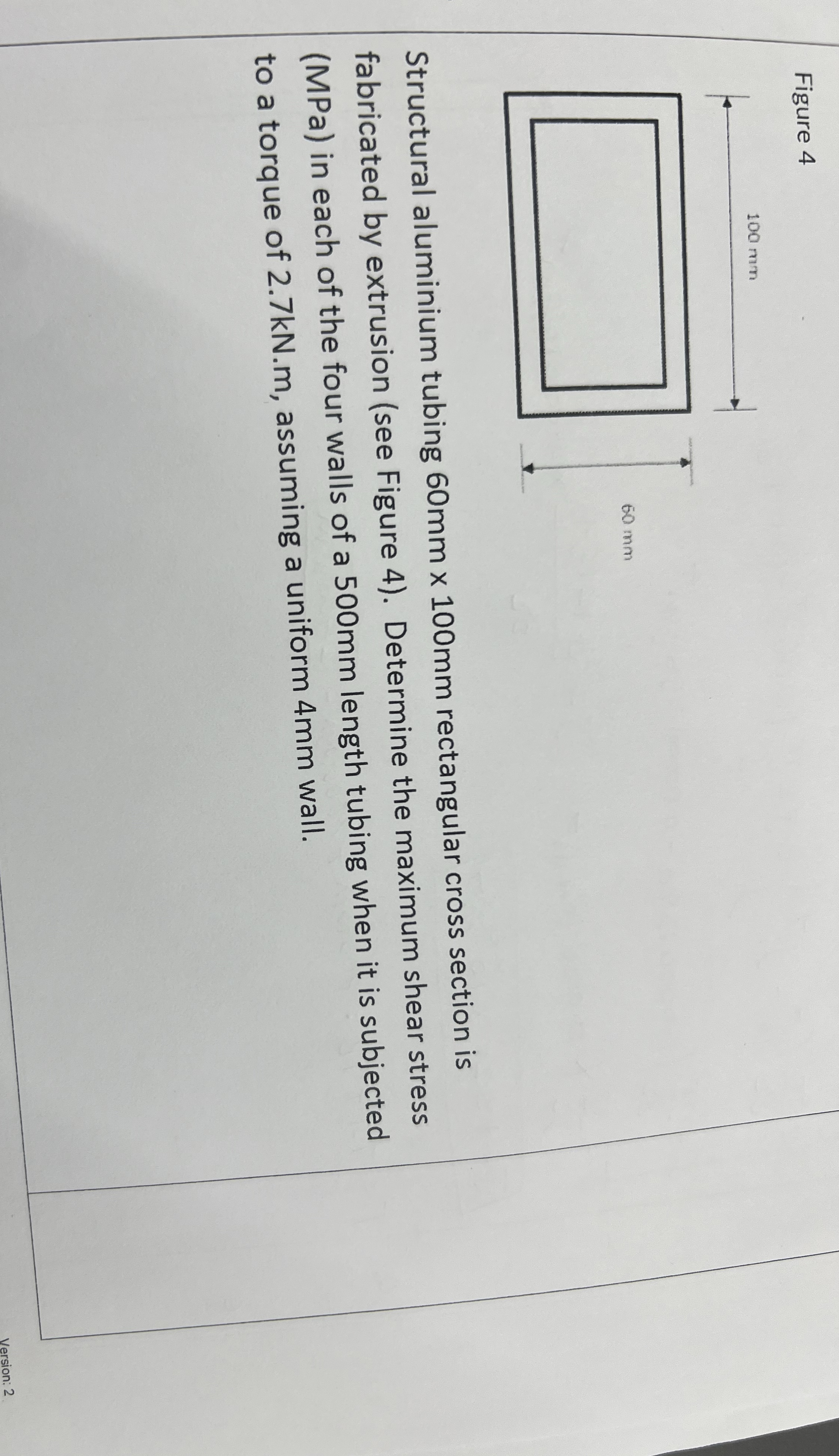 Figure 4 Structural aluminium tubing 6 0 m m 1 0