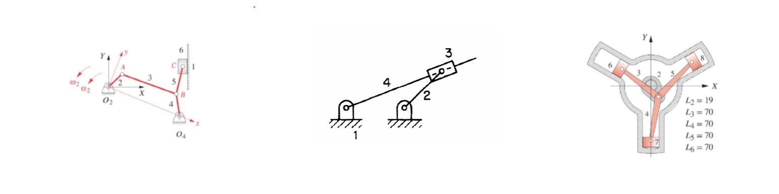 Find the instant centers for the mechanisms below.